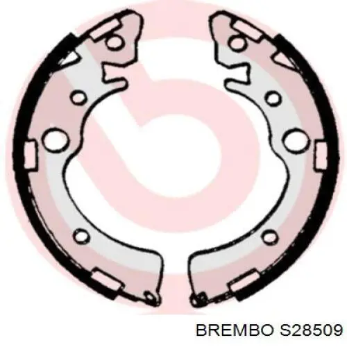 Купить S28509 Brembo Задние барабанные тормозные колодки