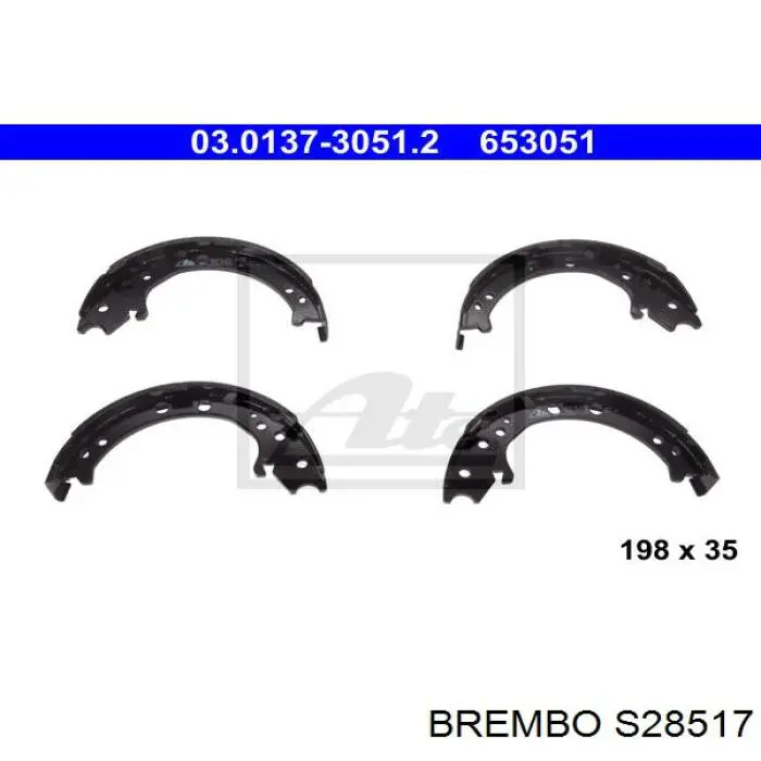 Колодки ручника S28517 Brembo