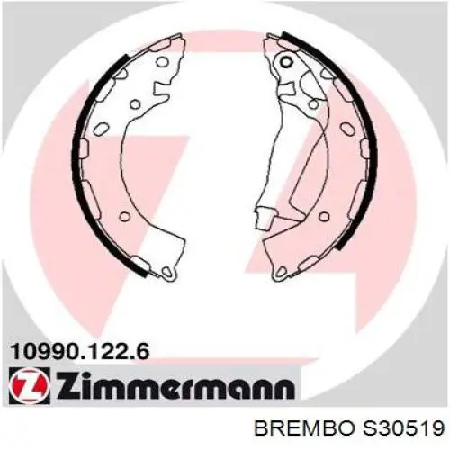 S30519 Brembo Барабанные тормозные колодки