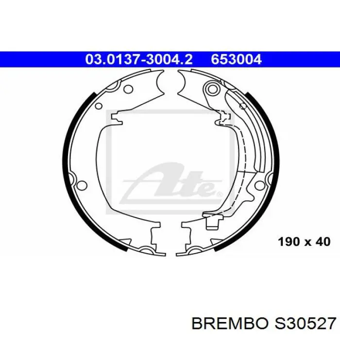 Колодки ручника S30527 Brembo
