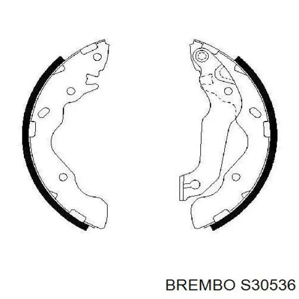 S30536 Brembo sapatas do freio traseiras de tambor