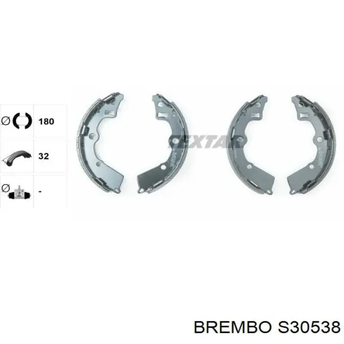 Задние барабанные колодки S30538 Brembo