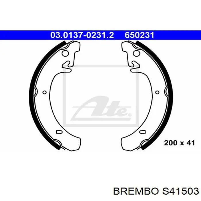 Задние барабанные колодки S41503 Brembo