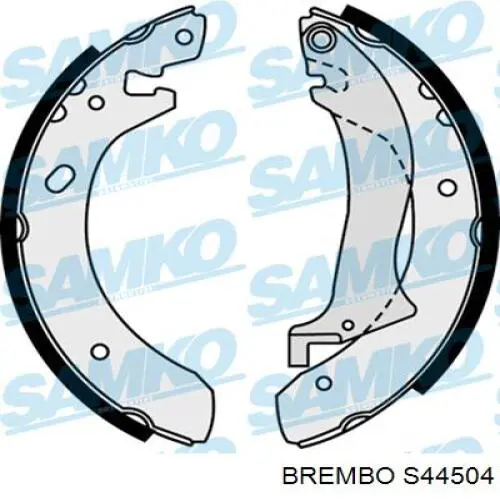 Купить S44504 Brembo Задние барабанные тормозные колодки