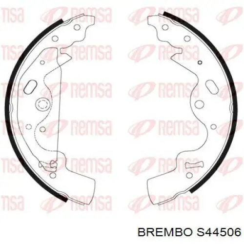 S44506 Brembo Барабанные тормозные колодки