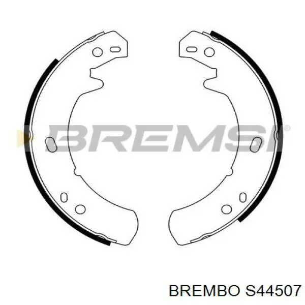 Купить S44507 Brembo Задние барабанные тормозные колодки