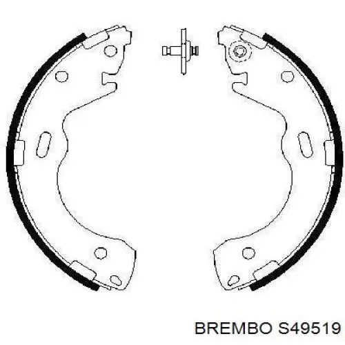 Задние барабанные колодки S49519 Brembo