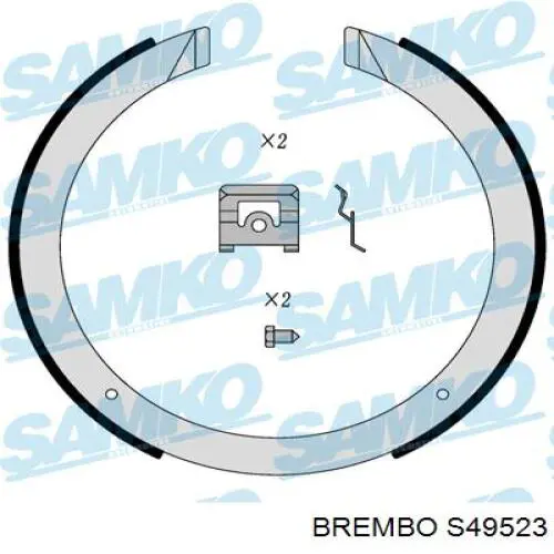 Купить S49523 Brembo Колодки ручника/стояночного тормоза