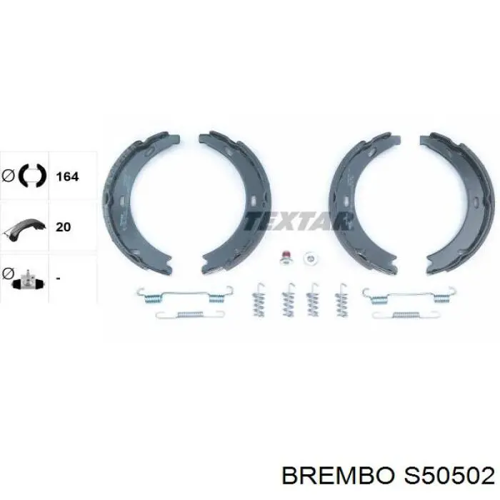 Купить S50502 Brembo Колодки ручника/стояночного тормоза
