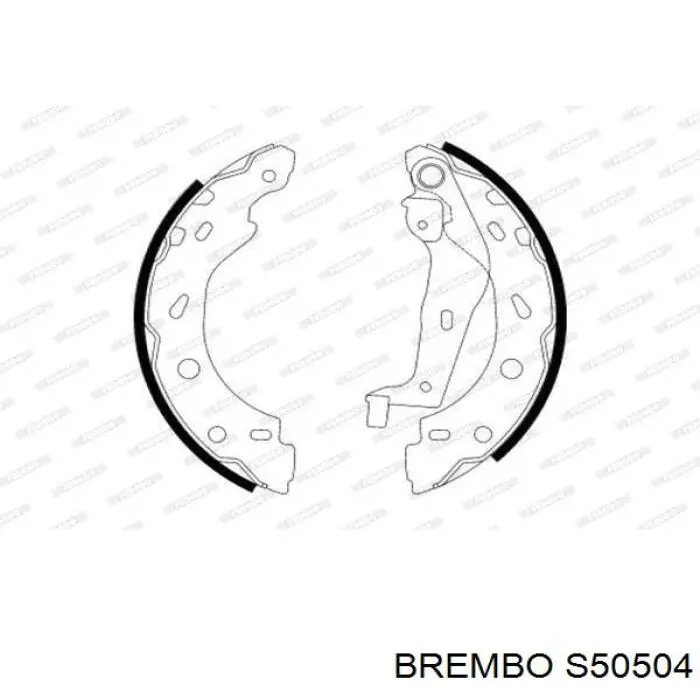 Купить S50504 Brembo Задние барабанные тормозные колодки