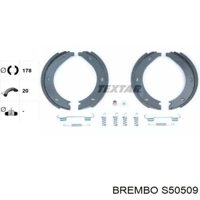 Купить S50509 Brembo Колодки ручника/стояночного тормоза