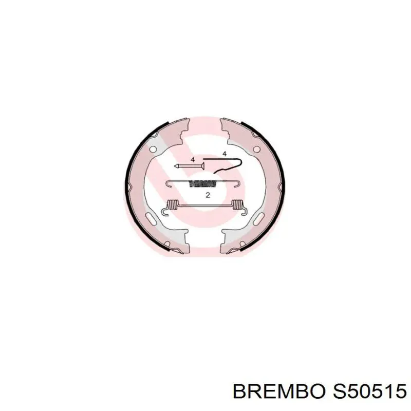 S50515 Brembo колодки ручника (стояночного тормоза)