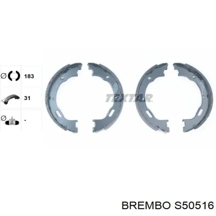 Купить S50516 Brembo Колодки ручника/стояночного тормоза