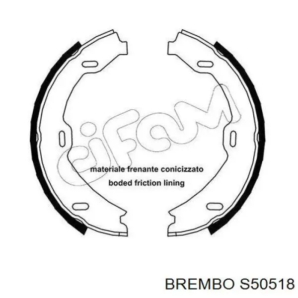 S50518 Brembo Тормозные колодки ручника