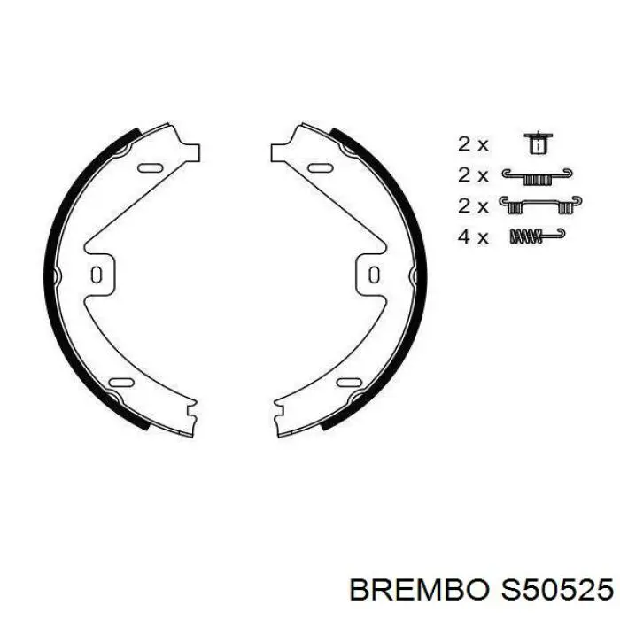 Купить S50525 Brembo Колодки ручника/стояночного тормоза