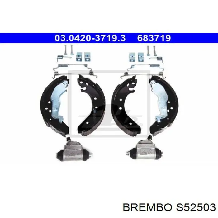 Тормоза рабочие задние ножные и тормозные барабаны Brembo S52503 цена, от 25.41 USD