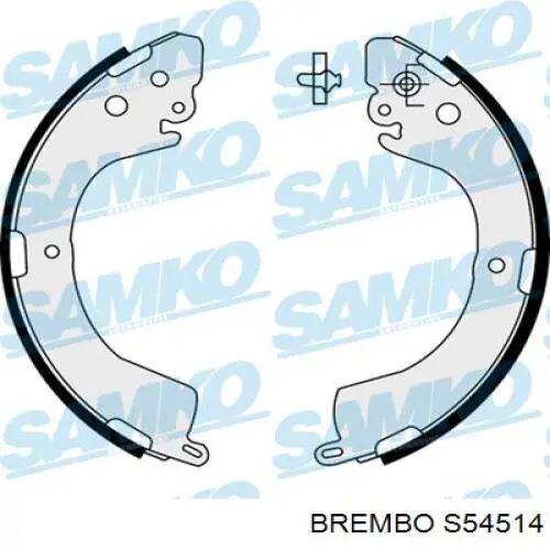 Купить S54514 Brembo Задние барабанные тормозные колодки
