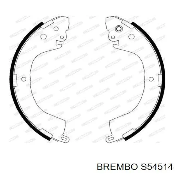Задние барабанные колодки S54514 Brembo
