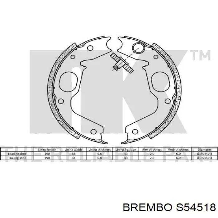Купить S54518 Brembo Колодки ручника/стояночного тормоза