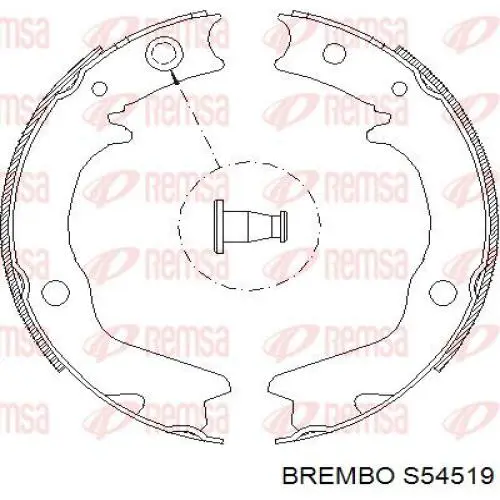 Купить S54519 Brembo Задние барабанные тормозные колодки