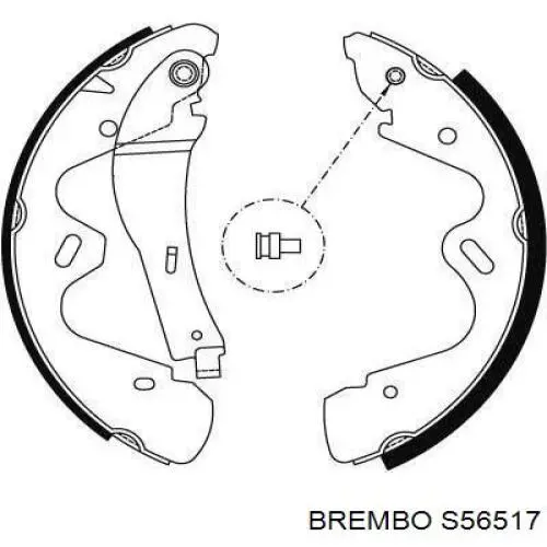 Купить S56517 Brembo Задние барабанные тормозные колодки