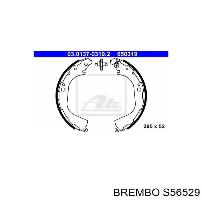 Купить S56529 Brembo Задние барабанные тормозные колодки