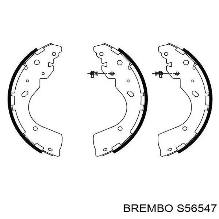 Задние барабанные колодки S56547 Brembo