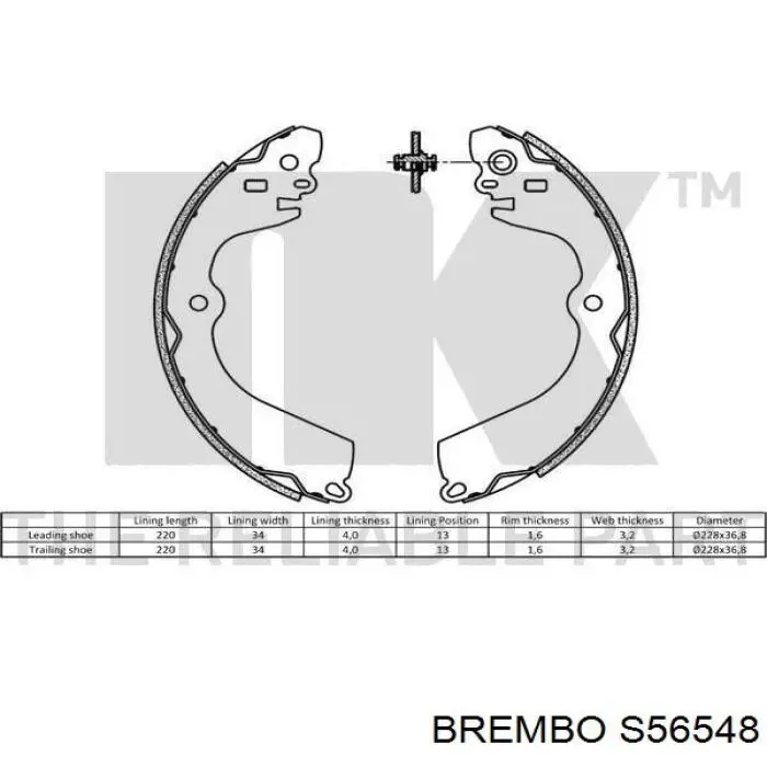 Тормоза рабочие задние ножные и тормозные барабаны Brembo S56548 цена, от 36.04 USD
