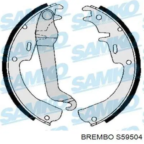 Купить S59504 Brembo Задние барабанные тормозные колодки