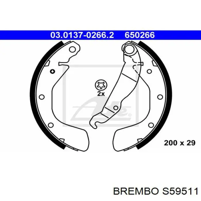 Zapatas de frenos de tambor traseras S59511 Brembo