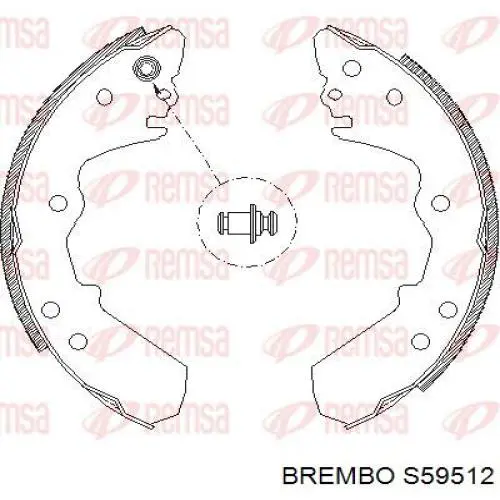 Zapatas de frenos de tambor traseras S59512 Brembo