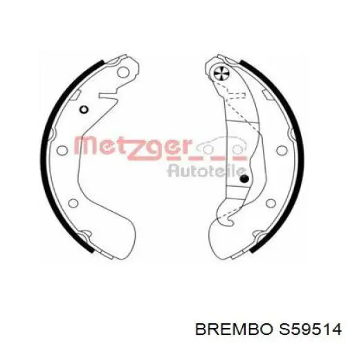 Барабанные колодки Brembo S59514