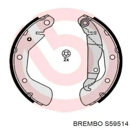 S 59 514 Brembo задние барабанные колодки