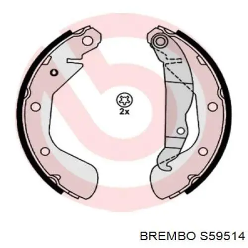 Купить S59514 Brembo Задние барабанные тормозные колодки