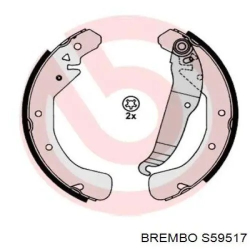 S59517 Brembo колодки тормозные задние барабанные