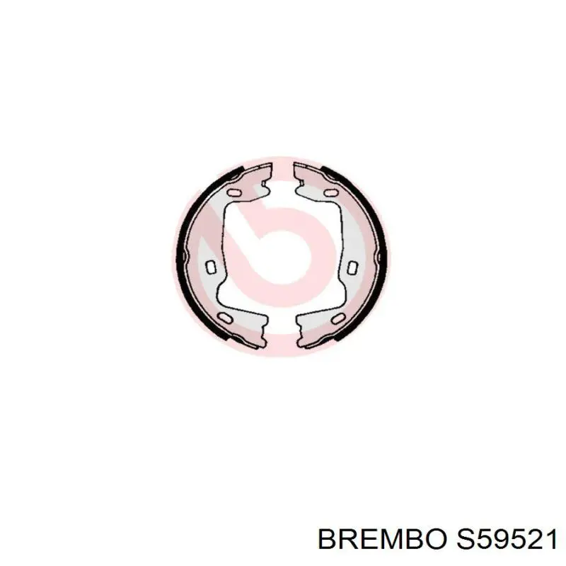 S59521 Brembo колодки ручника (стояночного тормоза)