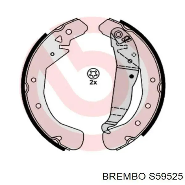 S59525 Brembo колодки тормозные задние барабанные