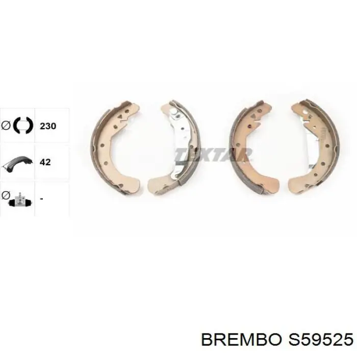 Купить S59525 Brembo Задние барабанные тормозные колодки