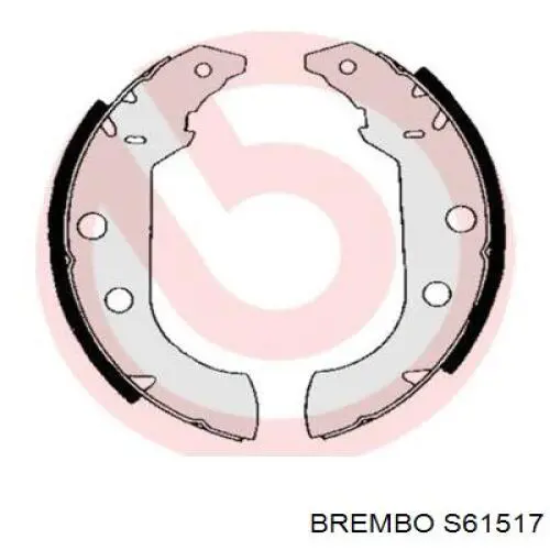 S 61 517 Brembo колодки тормозные задние барабанные