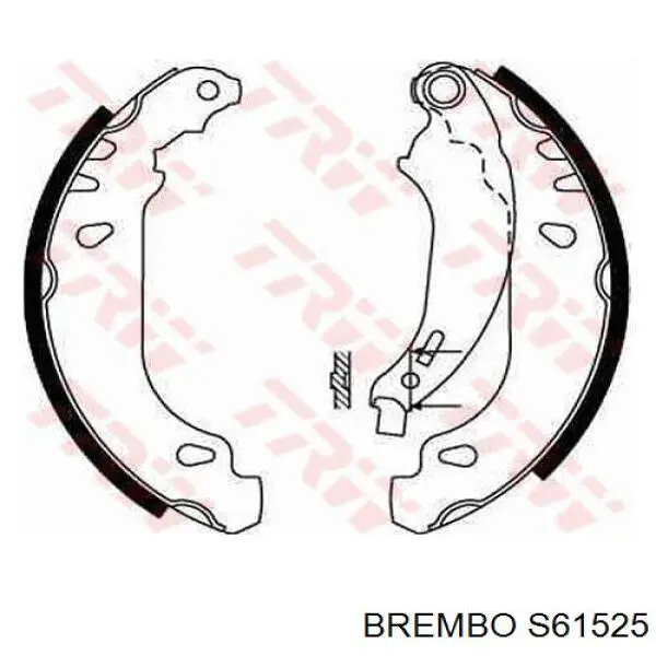 Купить S61525 Brembo Задние барабанные тормозные колодки