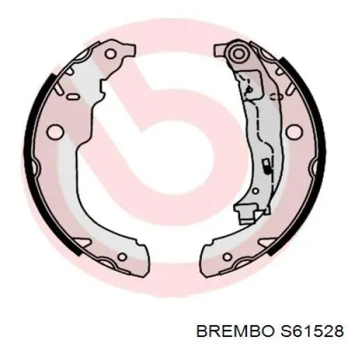 S61528 Brembo колодки тормозные задние барабанные