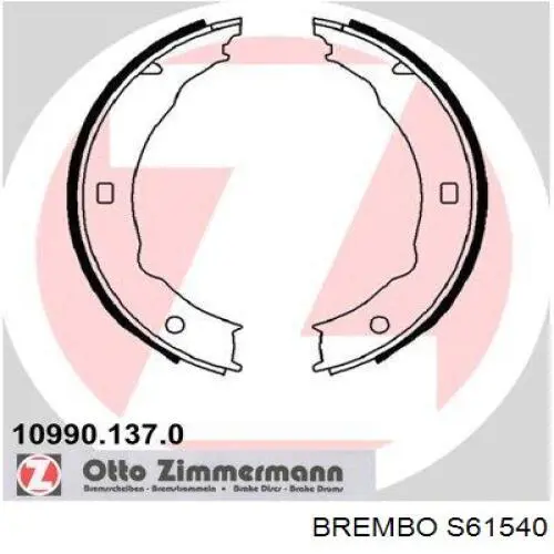 Колодки стояночного тормоза Brembo S61540