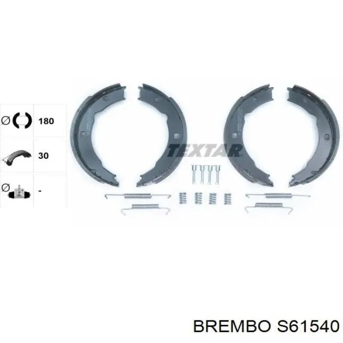 Купить S61540 Brembo Колодки ручника/стояночного тормоза