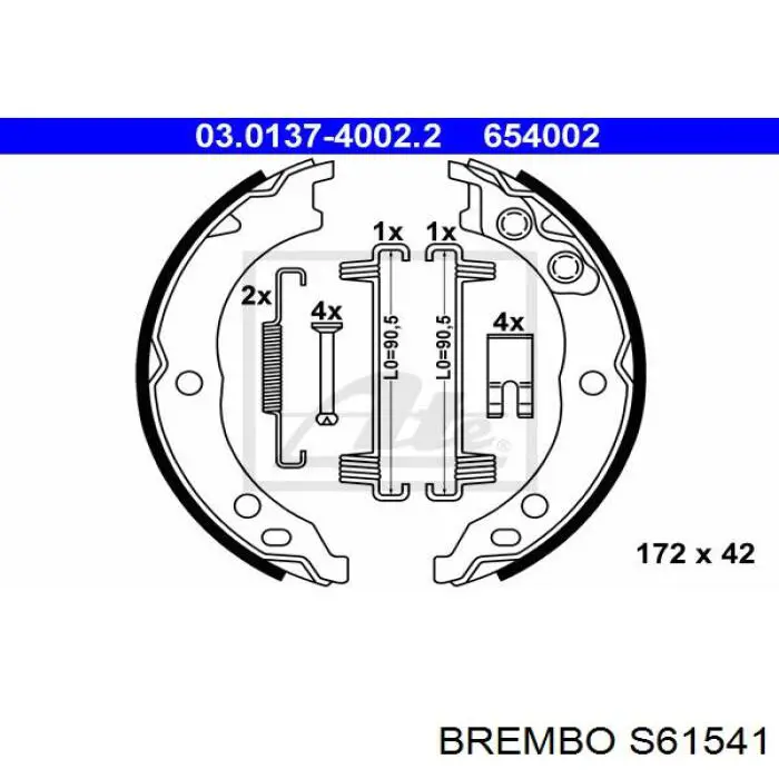 Колодки ручника S61541 Brembo