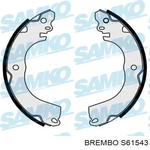 Купить S61543 Brembo Задние барабанные тормозные колодки
