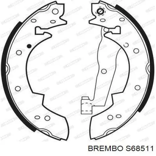 Задние барабанные колодки S68511 Brembo