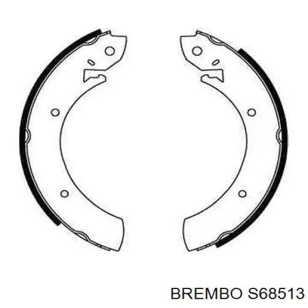 Купить S68513 Brembo Задние барабанные тормозные колодки