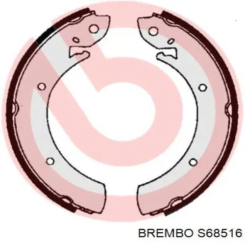 Задние барабанные колодки S68516 Brembo