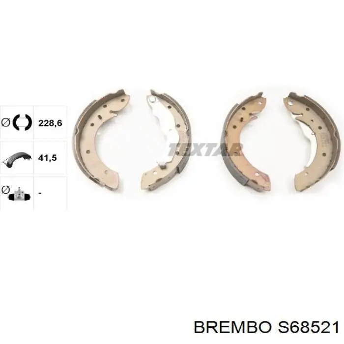 S68521 Brembo колодки тормозные задние барабанные