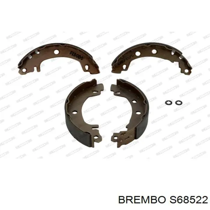 Купить S68522 Brembo Задние барабанные тормозные колодки